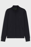 Sweat zippé en coton stretch à logo imprimé