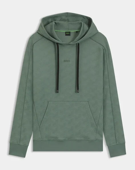 Sweat à capuche matelassé en jacquard