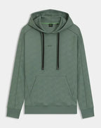 Sweat à capuche matelassé en jacquard