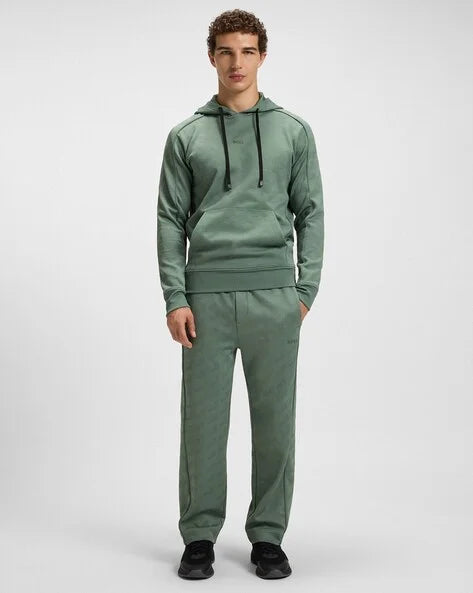 Sweat à capuche matelassé en jacquard